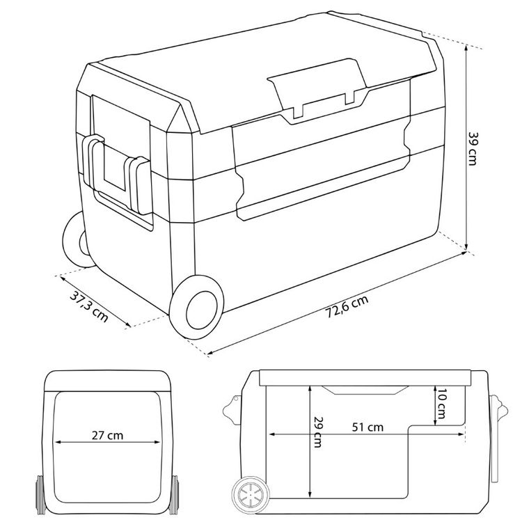 Berdsen, Icemax 400, lodówka kompresorowa turystyczna, czarna, 32l