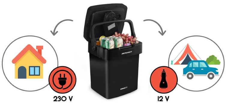 Berdsen, Icemax, lodówka turystyczna, tryb Eco, czarna, 29l