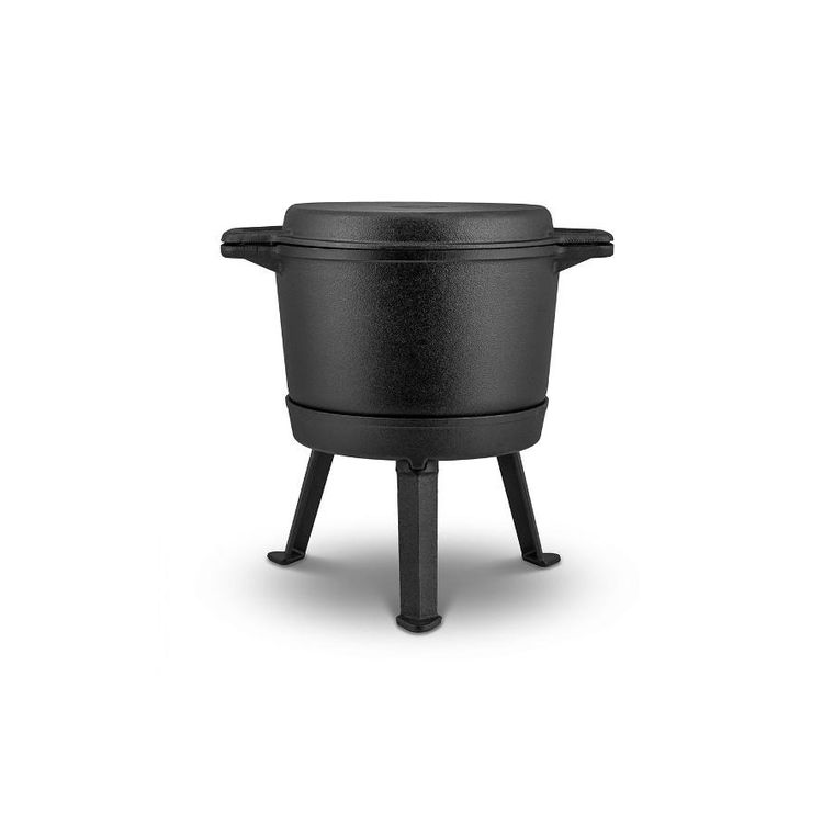 Berdsen, kociołek żeliwny, demontowany, garnek i patelnia, 8l