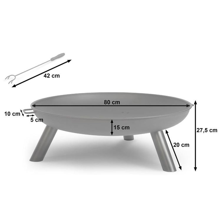 Berdsen, palenisko ogrodowe, 80 cm