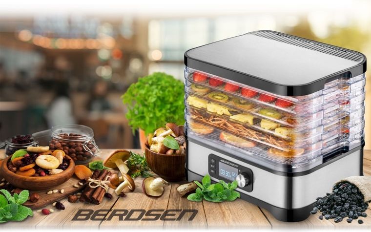 Berdsen, suszarka spożywcza do grzybów i owoców, 400W 10L