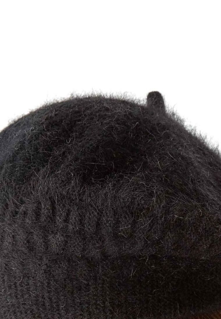 Beret damski, czarny, Ambra