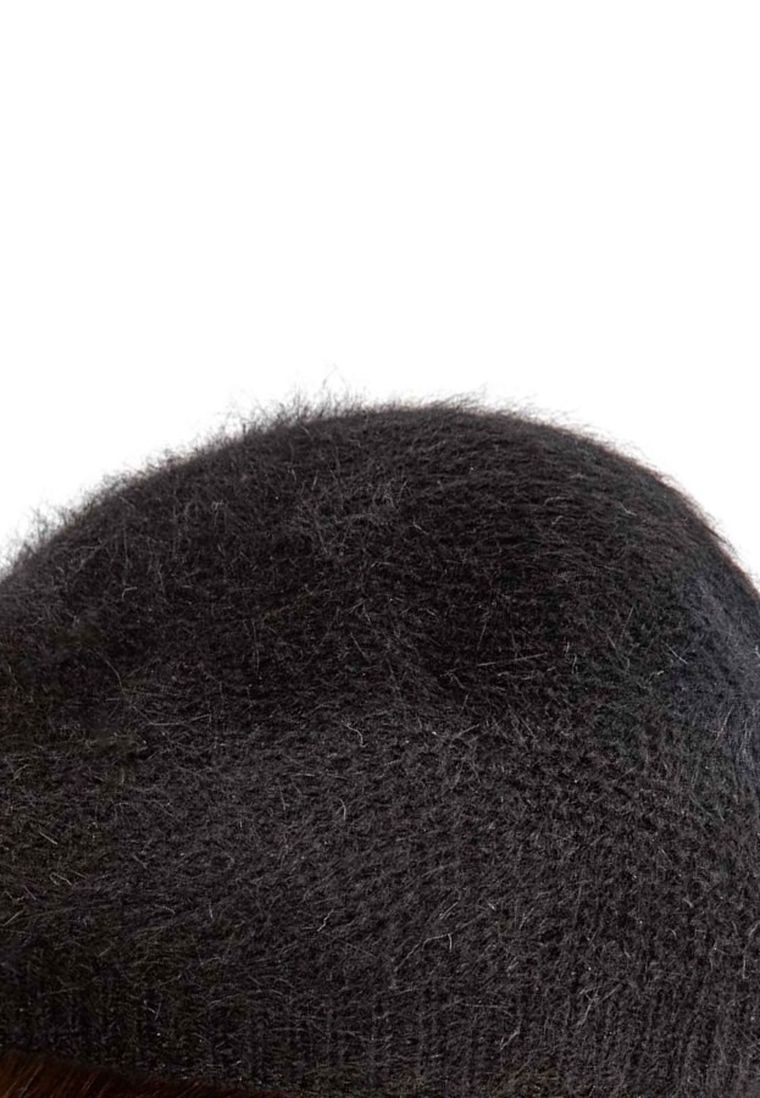 Beret damski, czarny, Ambra