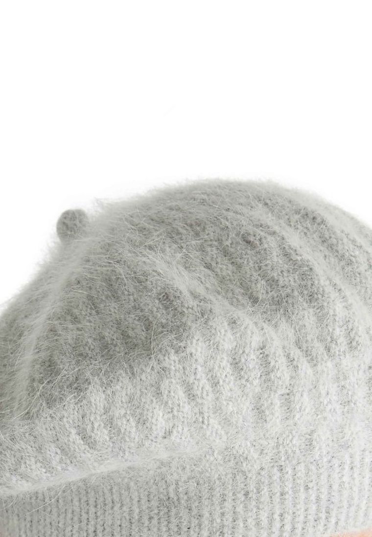 Beret damski, szary, Ambra