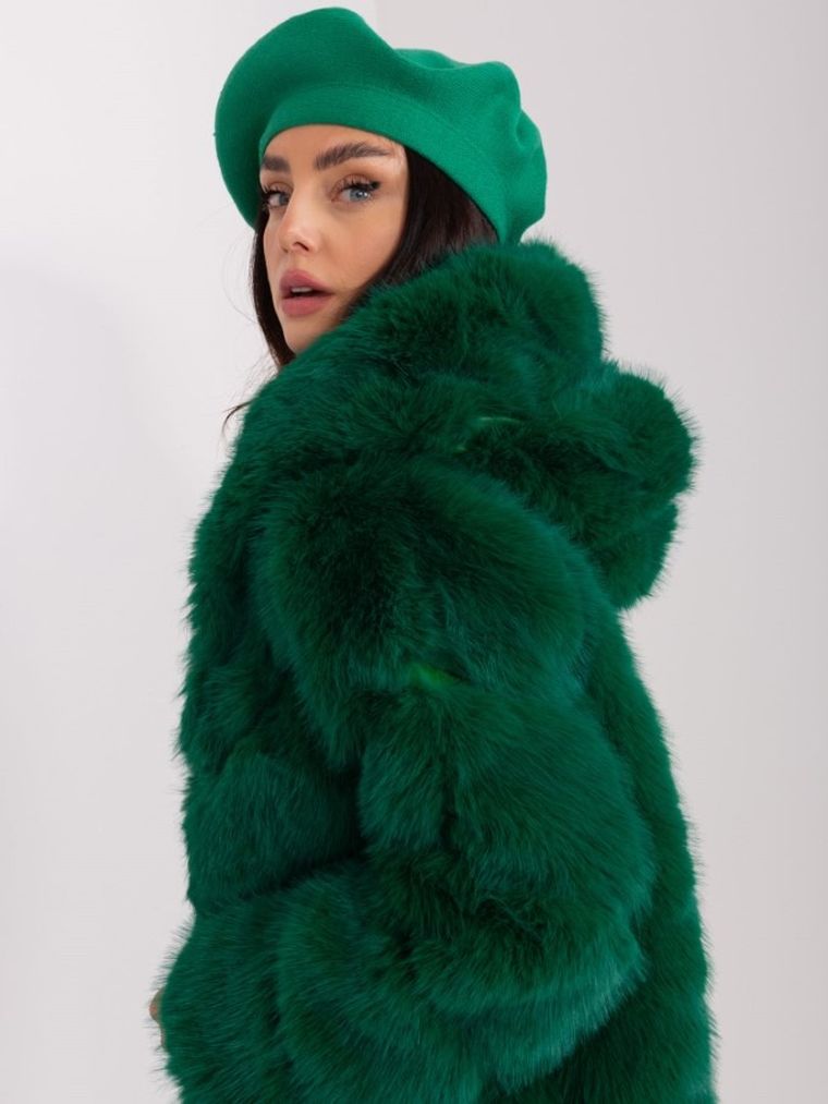 Beret damski, zielony, Italy Moda