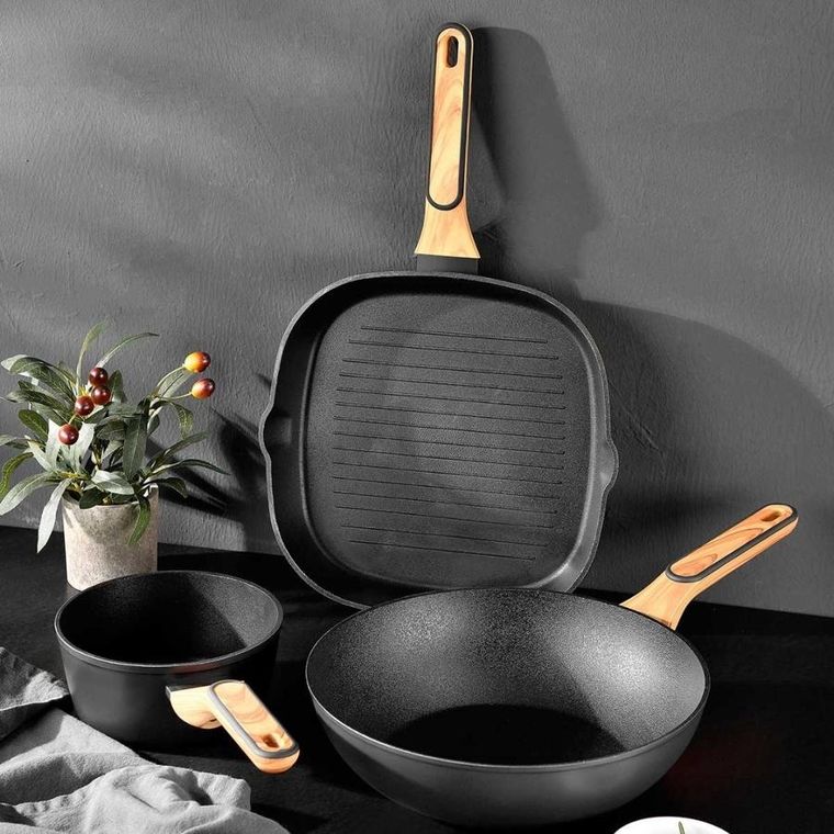 Bergner, Charcoal, patelnia grillowa multiclad, 28 cm