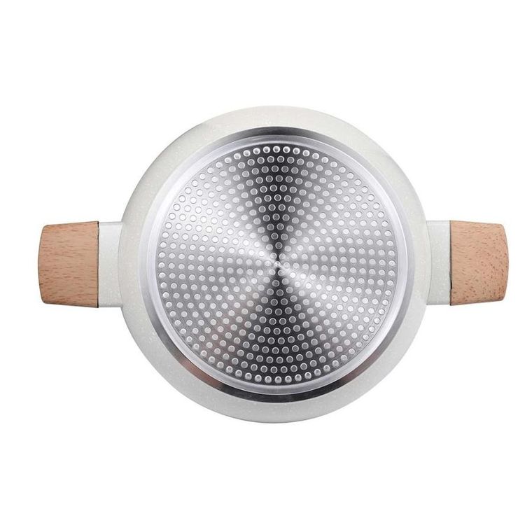 Bergner, Naturally, garnek marmurkowy płaski z pokrywą, 28 cm