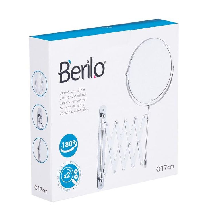 Berilo, Benna, lustro na wysięgniku, średnica 17 cm