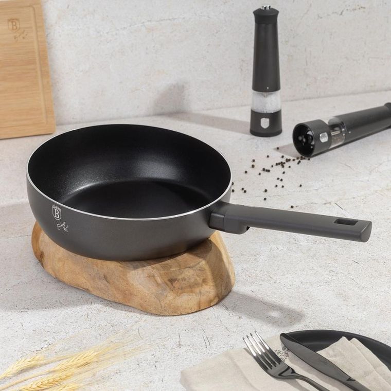Berlinger Haus, Anthracite, wok, patelnia tytanowa, flip, 26 cm