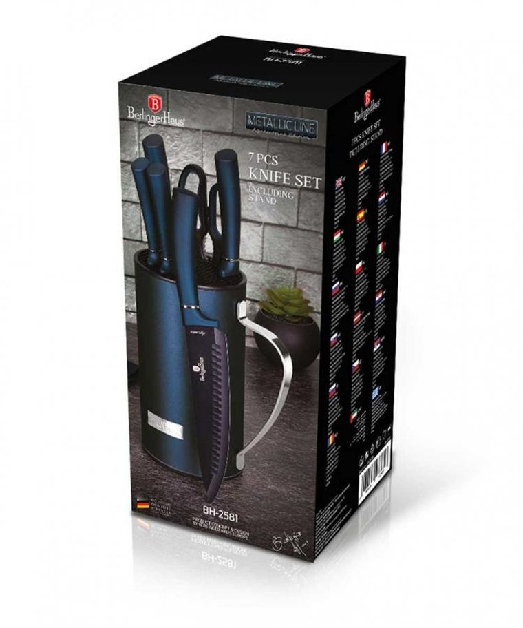 Berlinger Haus, Aquamarine, zestaw noży, 7 elementów