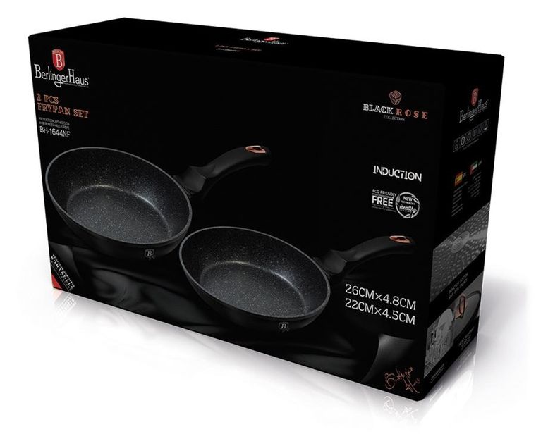 Berlinger Haus, Black Rose, zestaw patelni, 2 szt.