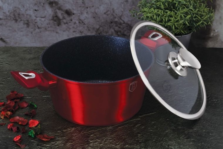 Berlinger Haus, Burgundy, komplet garnków z akcesoriami, 10 elementów