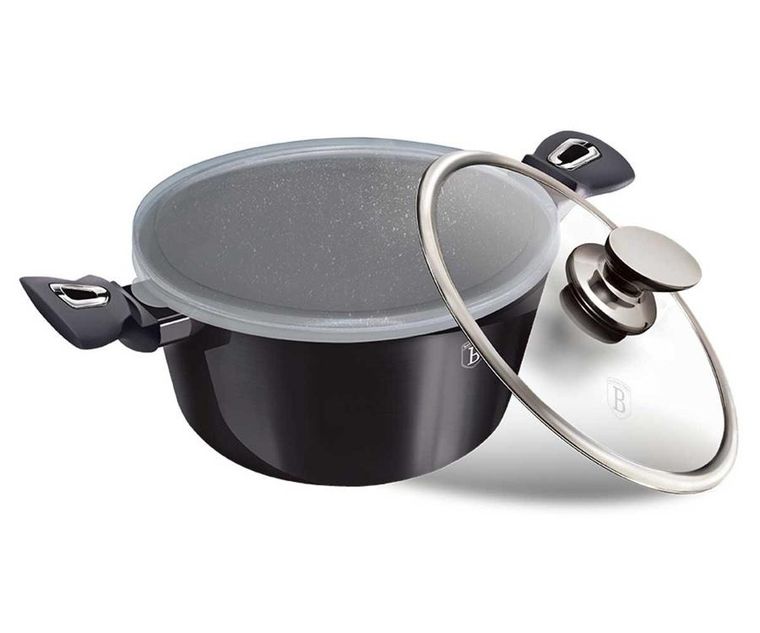 Berlinger Haus, Carbon Pro, zestaw: garnek z pokrywą + patelnia, 4 elementy