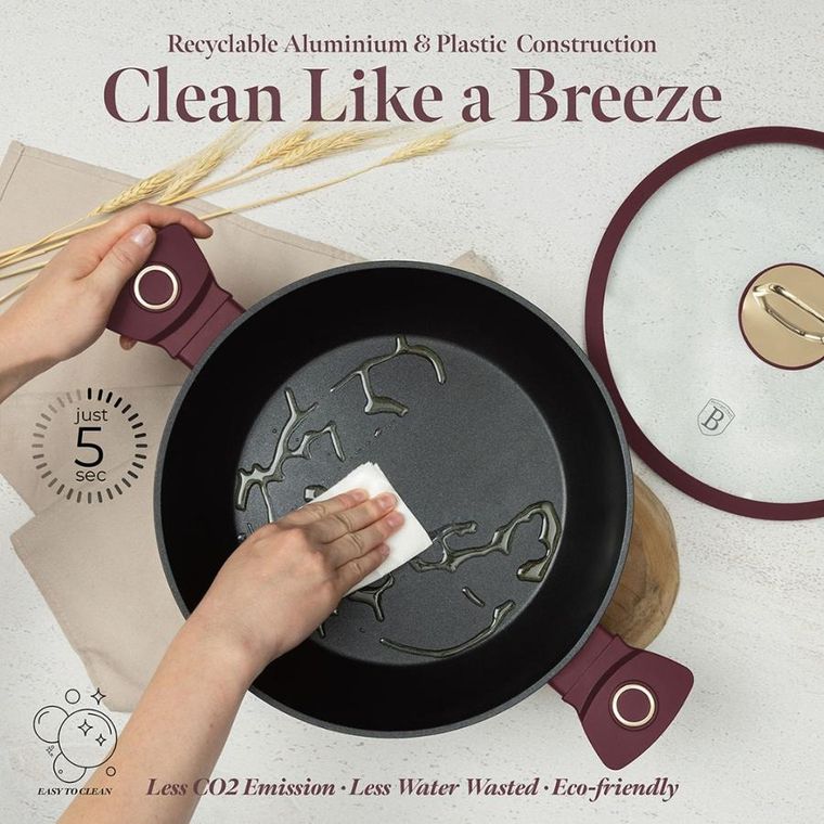 Berlinger Haus, Leonardo, płaski garnek tytanowy z pokrywą, 4.5l