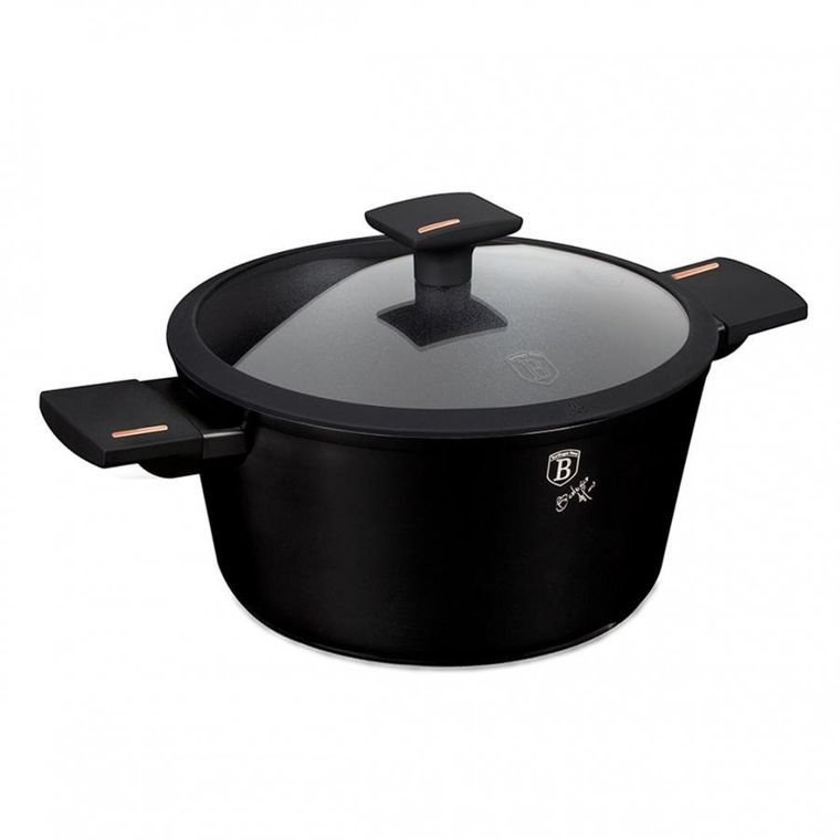 Berlinger Haus, Monaco, zestaw: garnek z pokrywą + patelnia tytanowa, 4 elementy