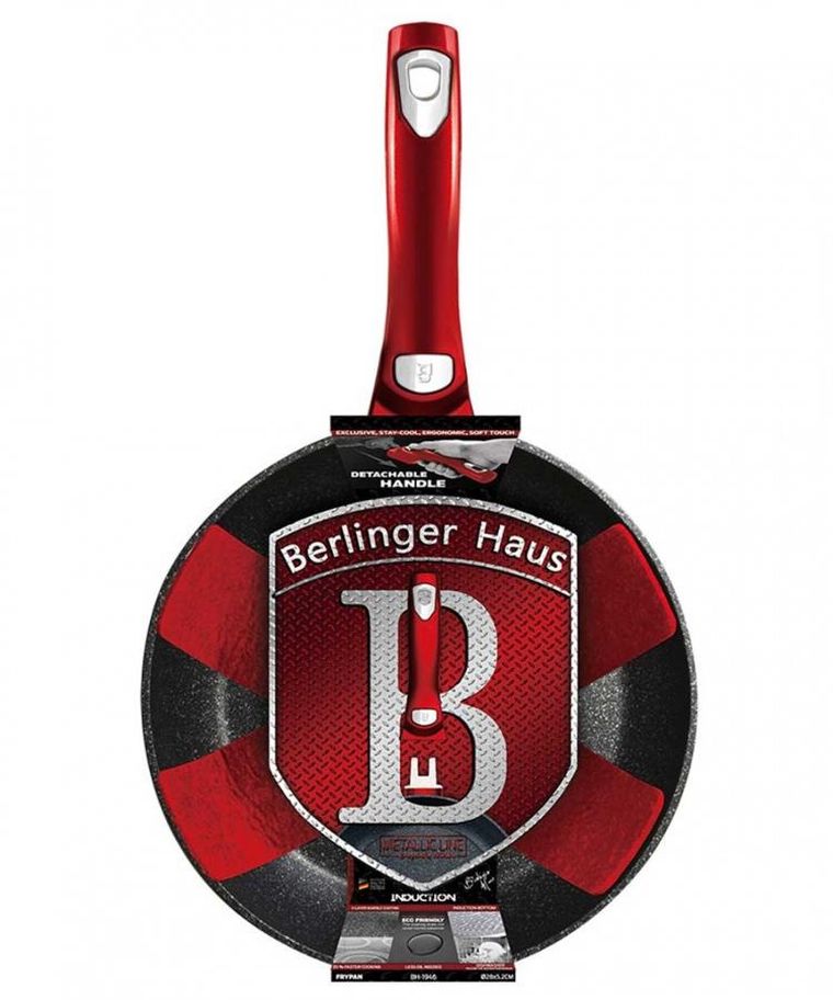 Berlinger Haus, patelnia granitowa, Burgundy, 28 cm