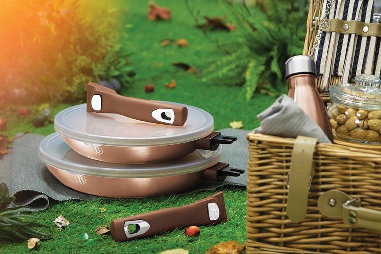 Berlinger Haus, Rose Gold, zestaw 3 patelni granitowych