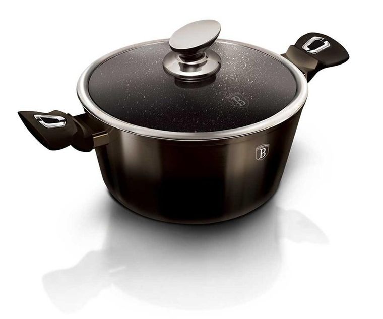 Berlinger Haus, Shiny Black, garnek granitowy, 6.1l