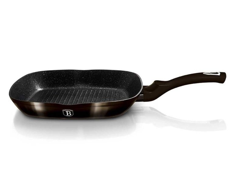 Berlinger Haus, Shiny Black, patelnia grillowa, 28 cm