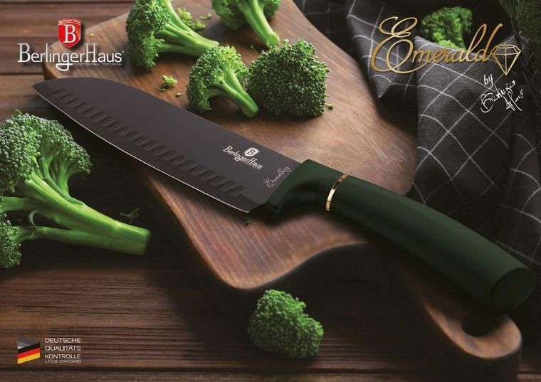 Berlinger Haus, zestaw noży w stojaku, 8 elementów, Metallic Line, Emerald