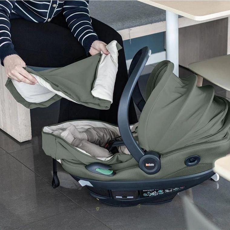 BeSafe, osłona na fotelik przed wiatrem, zielona