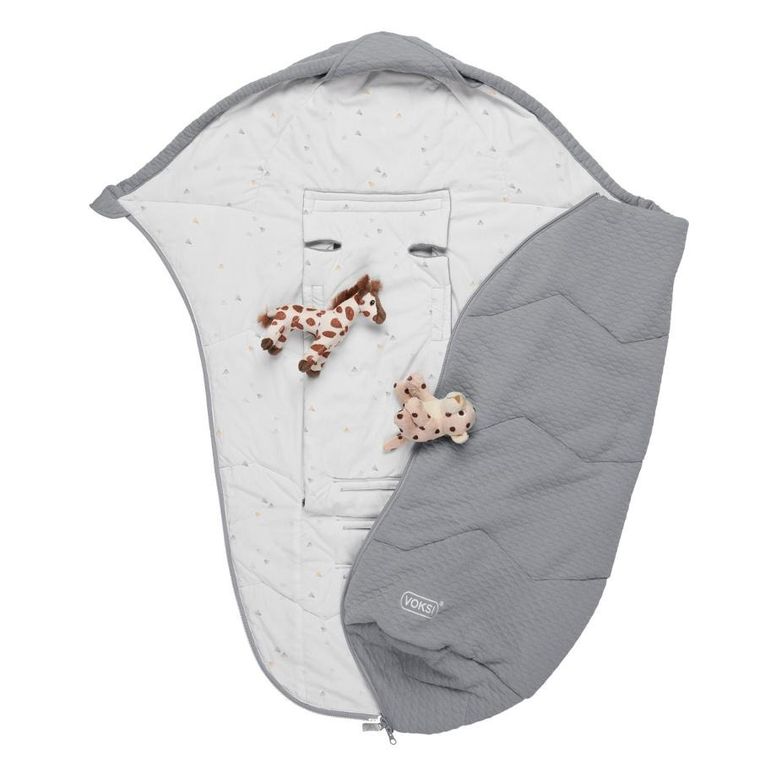 BeSafe Voksi, Breeze, śpiworek do fotelika i wózka, szary