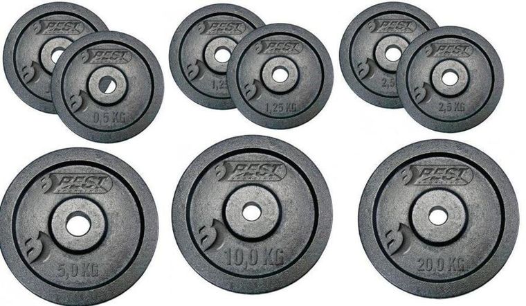 Best Sporting, obciążenie żeliwne, czarne, 10 kg