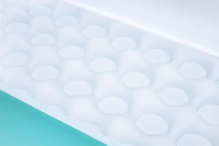 Bestway, basen dmuchany z pompowanym dnem, prostokątny, lazurowy, 165-104-25 cm