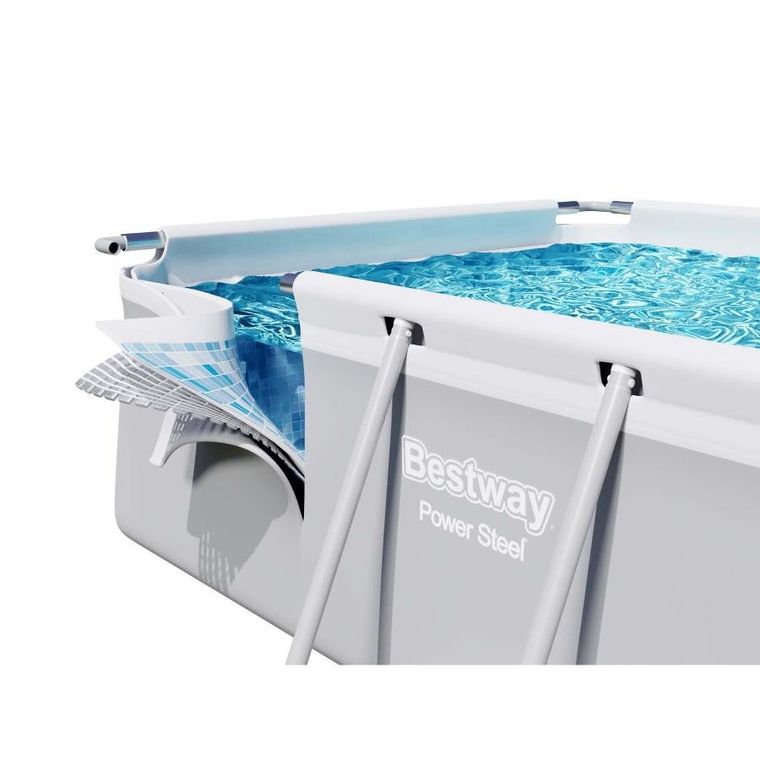 Bestway, basen ogrodowy stelażowy, 640-274-132 cm, zestaw 12w1