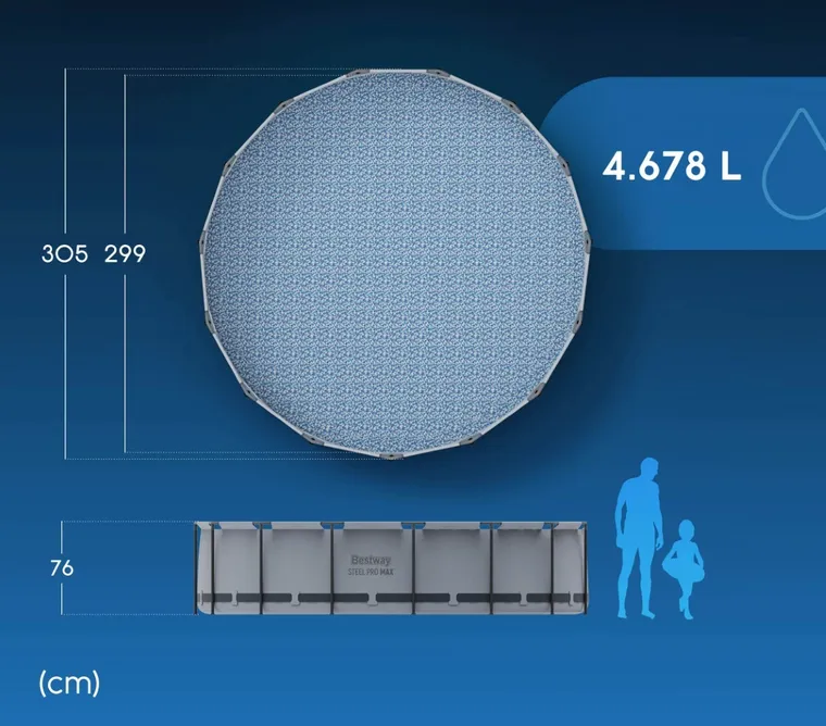 Bestway, basen stelażowy, 76-305 cm