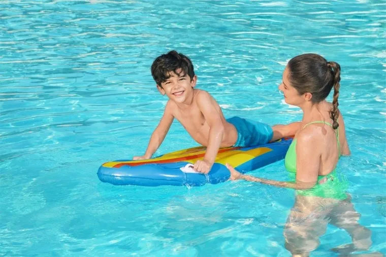 Bestway, dmuchana deska do pływania, niebieska, pomarańczowa, 114-46 cm