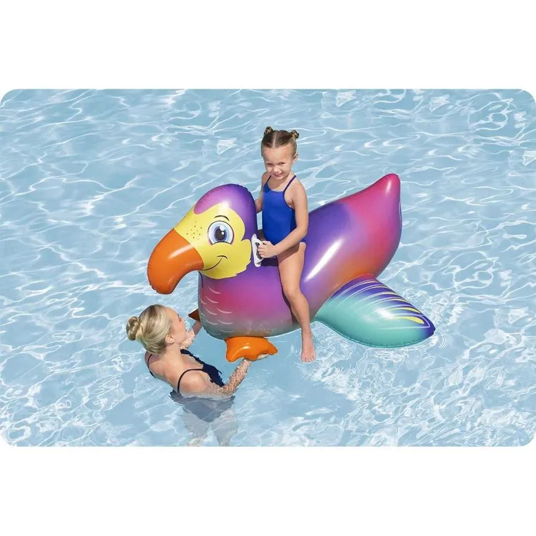 Bestway, dmuchany materac do pływania dla dzieci, tukan wodny, 141cm