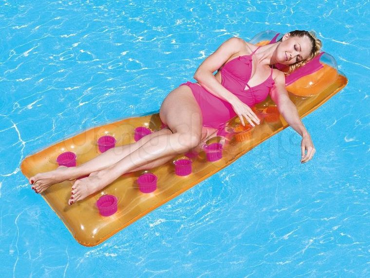 Bestway, dmuchany materac do pływania, pomarańczowy, 188-71 cm