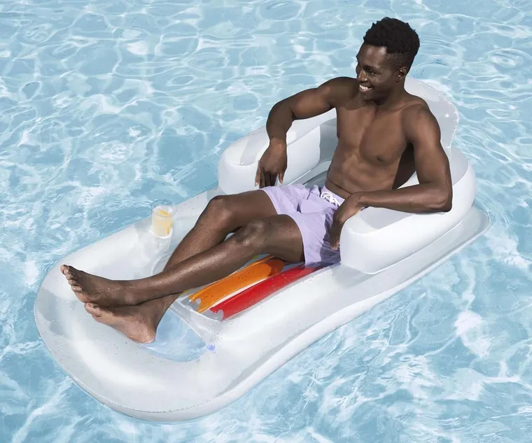 Bestway, dmuchany materac plażowy z oparciem i podłokietnikami, 161-84 cm, 1 szt
