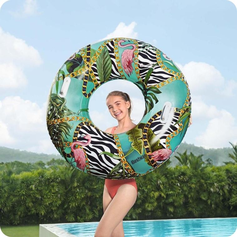Bestway, koło do pływania, kwiaty, 114 cm