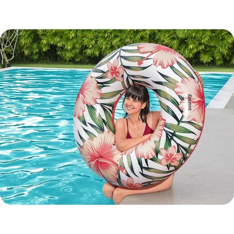 Bestway, koło do pływania, różowe, 119 cm