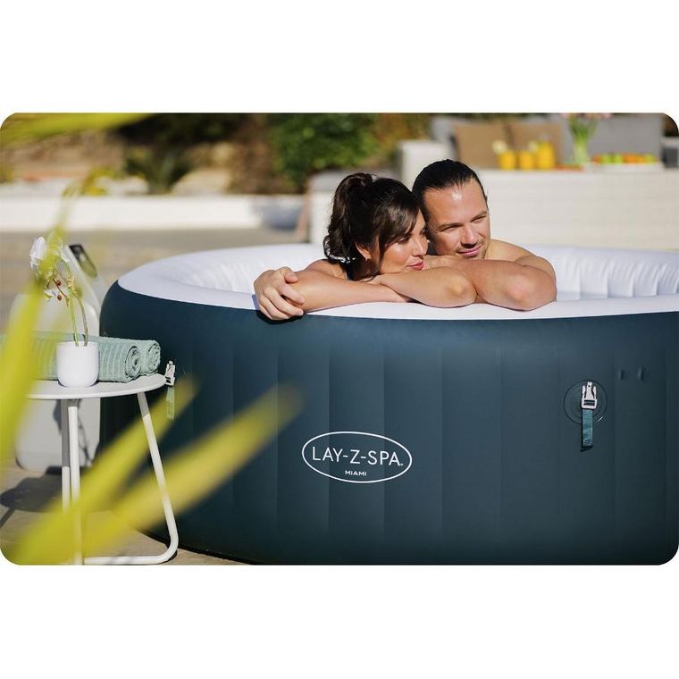 Bestway, Lay-Z Miami, dmuchane spa, 6 osobowe, green