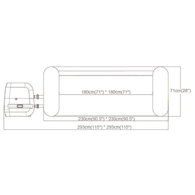 Bestway, Lay-Z Santorini Pro 7, dmuchane SPA, osobowe