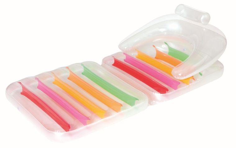 Bestway, materac przeźroczysty z oparciem, 201-89 cm