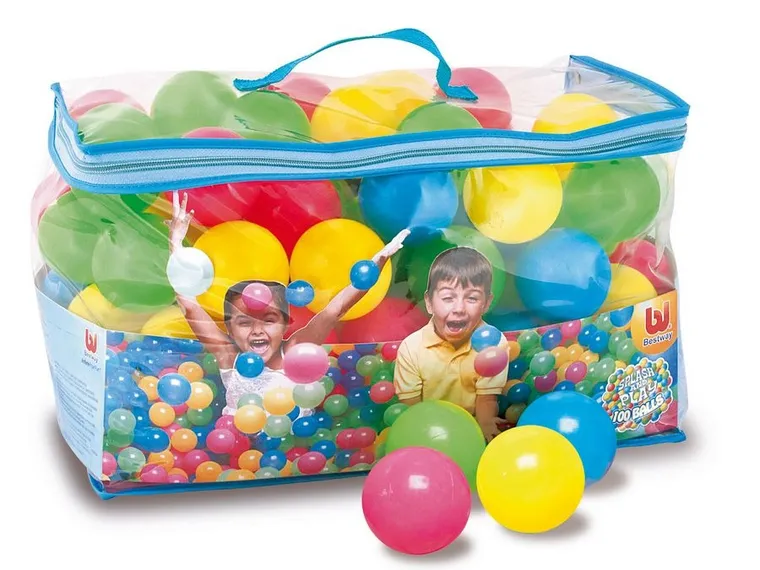 Bestway, piłeczki plastikowe do brodzika lub plac zabaw, 4 kolory, 100 szt.