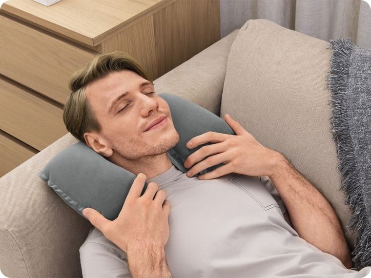 Bestway, zagłówek, rogal, szary