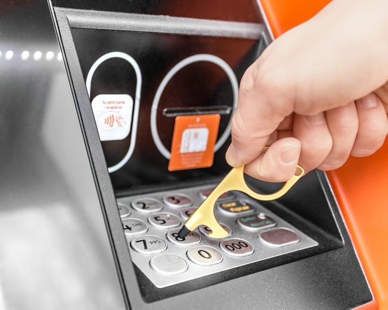 Bezdotykowy dotykacz, złoty