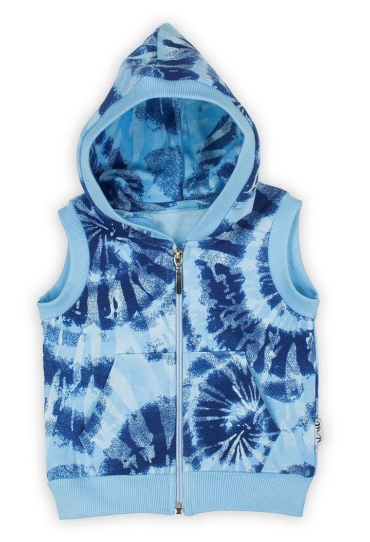 Bezrękawnik chłopięcy z kapturem, niebieski, Nicol