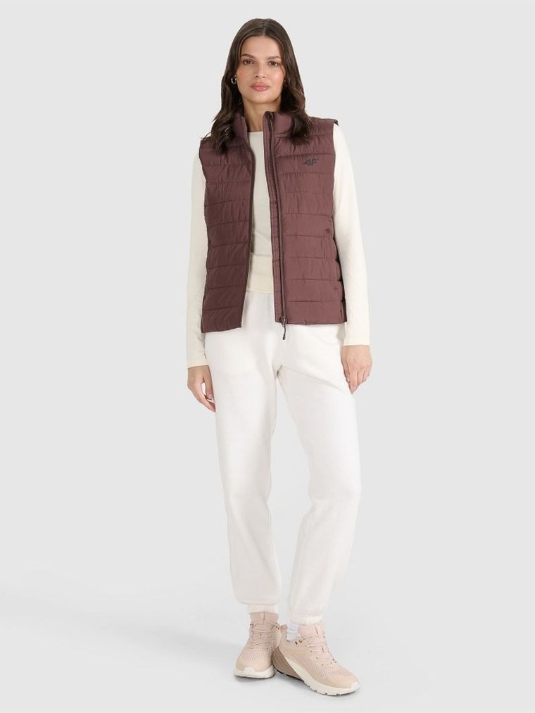 Bezrękawnik damski, brązowy, 4F