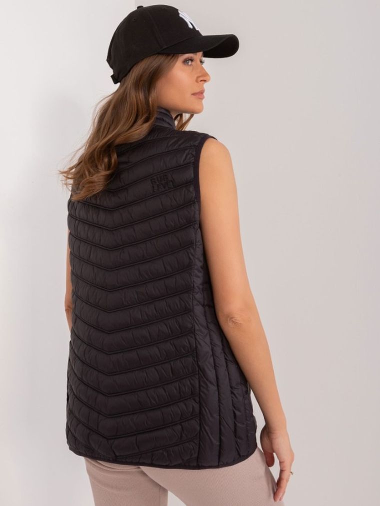 Bezrękawnik damski, czarny, Sublevel