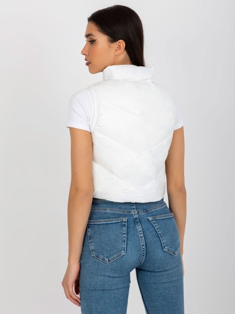 Bezrękawnik damski, ecru, Factory Price