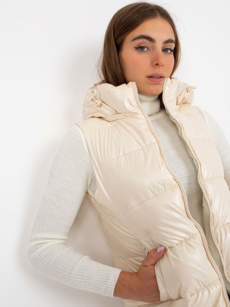 Bezrękawnik damski, ecru, Honey Winter