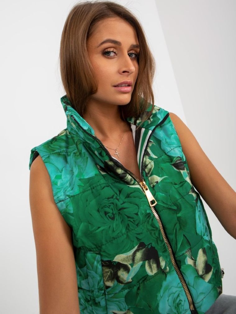 Bezrękawnik damski, zielony, Relevance