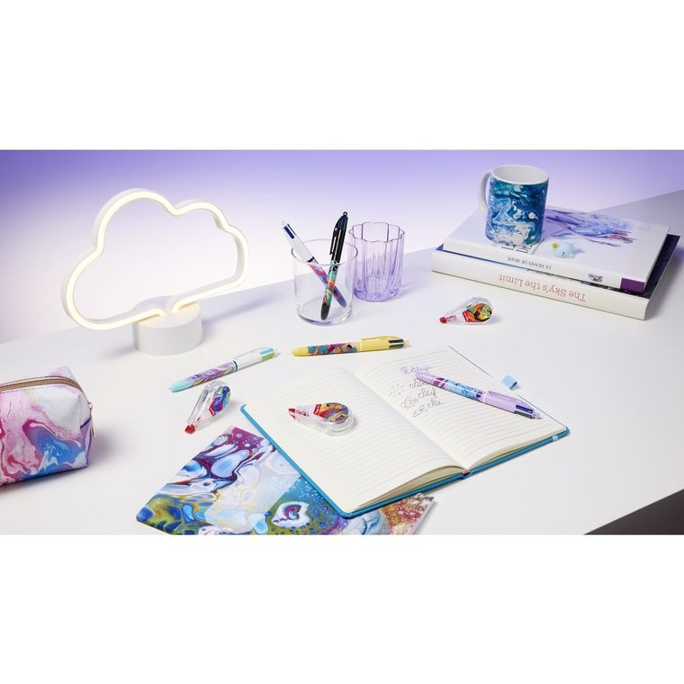 Bic, 4 Colours, Rainbow, długopis i korektor, zestaw