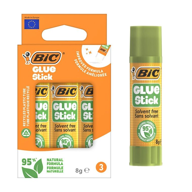 Bic, ECOlustions, Glue Stick, klej w sztyfcie, 8g, 3 szt.